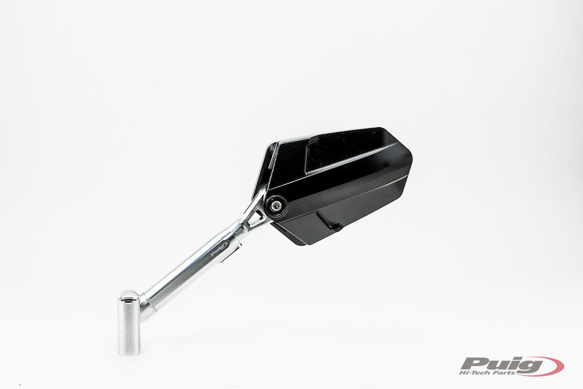 Puig Rear Mirror Mod. Explorer Homolog. Left C/Alu-Blac