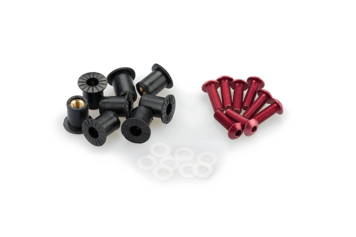 Puig Screw Kit whit silentblocks C/Red