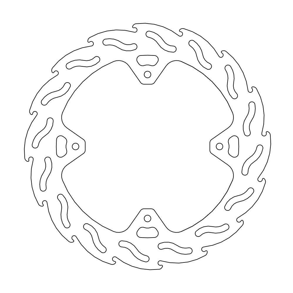 Moto-Master Flame Jarrulevy taakse Honda: CR 125-250, CRF 250-450