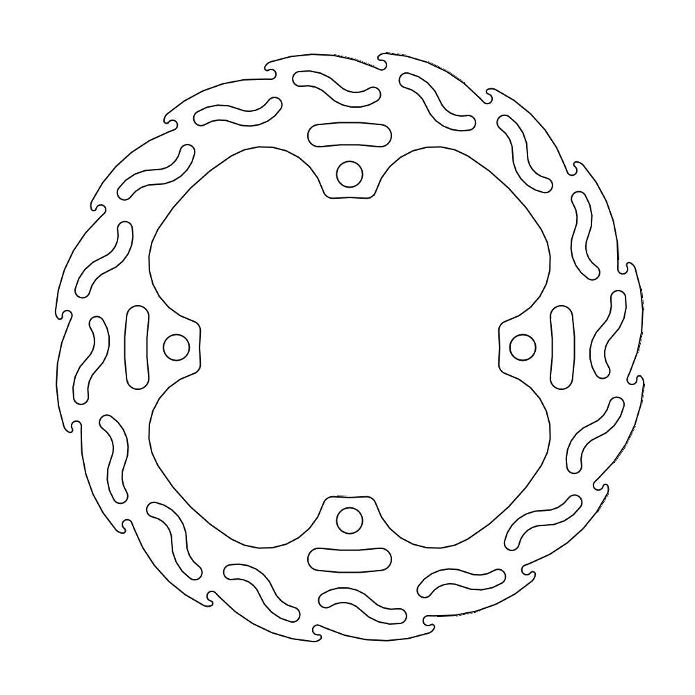 Moto-Master Flame Jarrulevy taakse Honda CR 125/250
