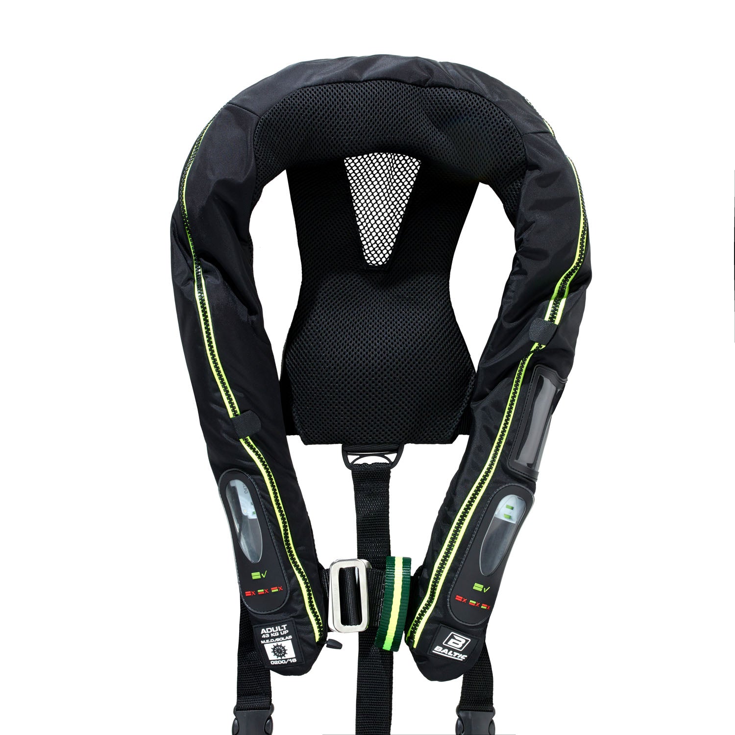 Baltic Legend 165 M.E.D./SOLAS harness ilmatäytteinen pelastusliivi musta 43+kg