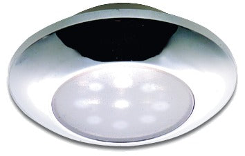 Osculati watertight chromed ceiling light, white LED light