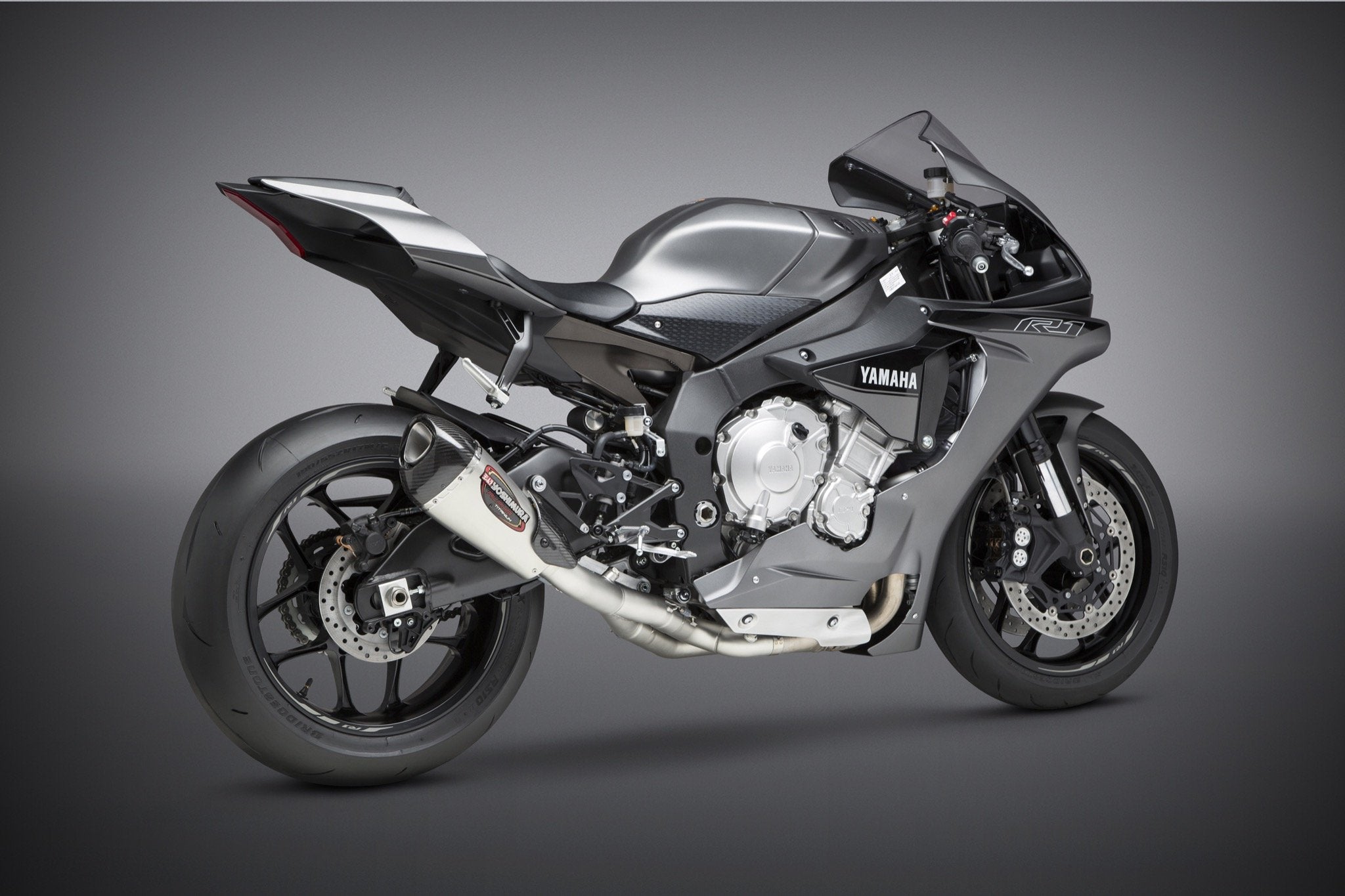 Yoshimura 3/4 System Exhaust Yamaha Yzf-R1/M/S 2015-19 Race Alpha T 3Qtr Ti-Ti-C
