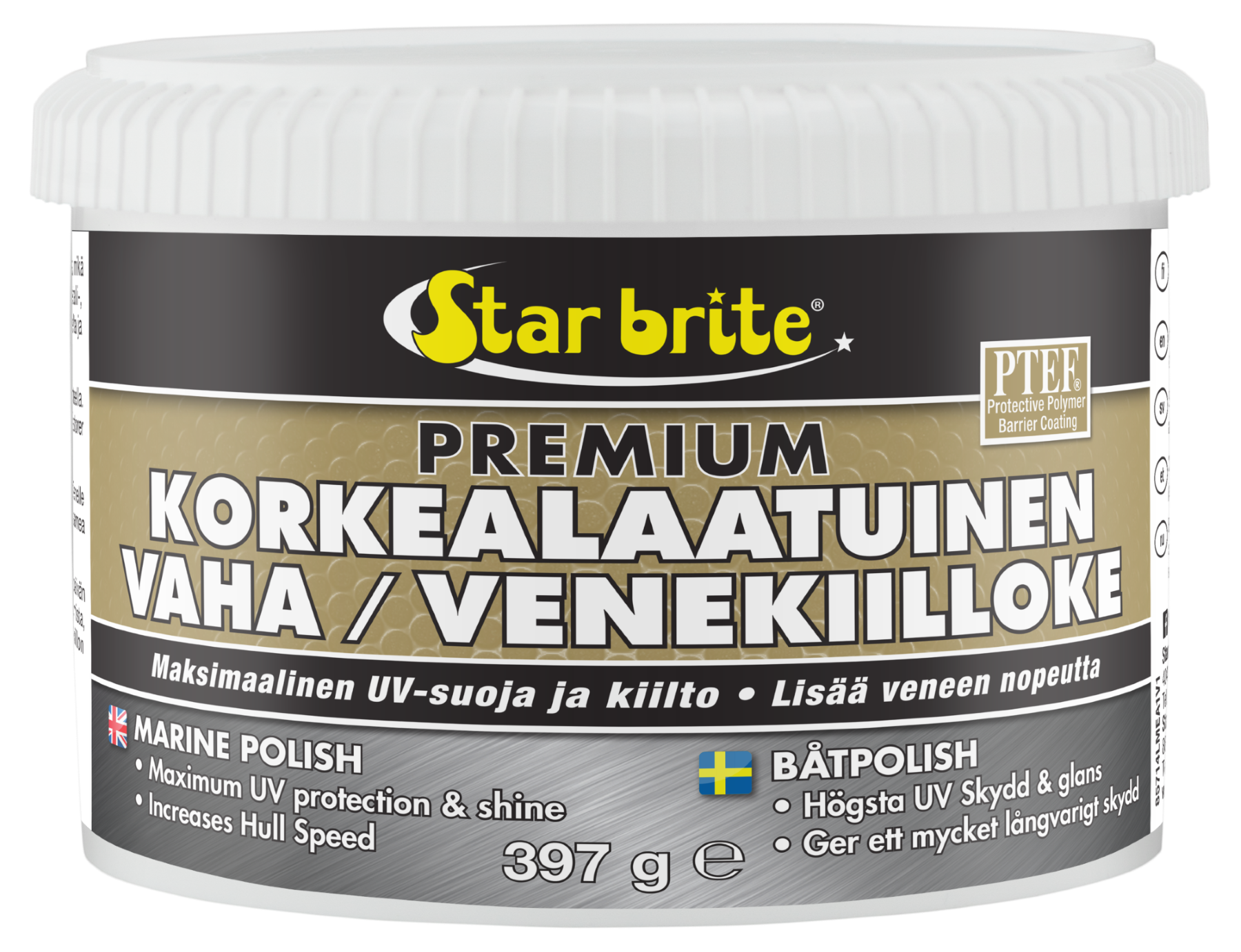 Star brite Korkealaatuinen venekiilloke/vaha PTEF 397g