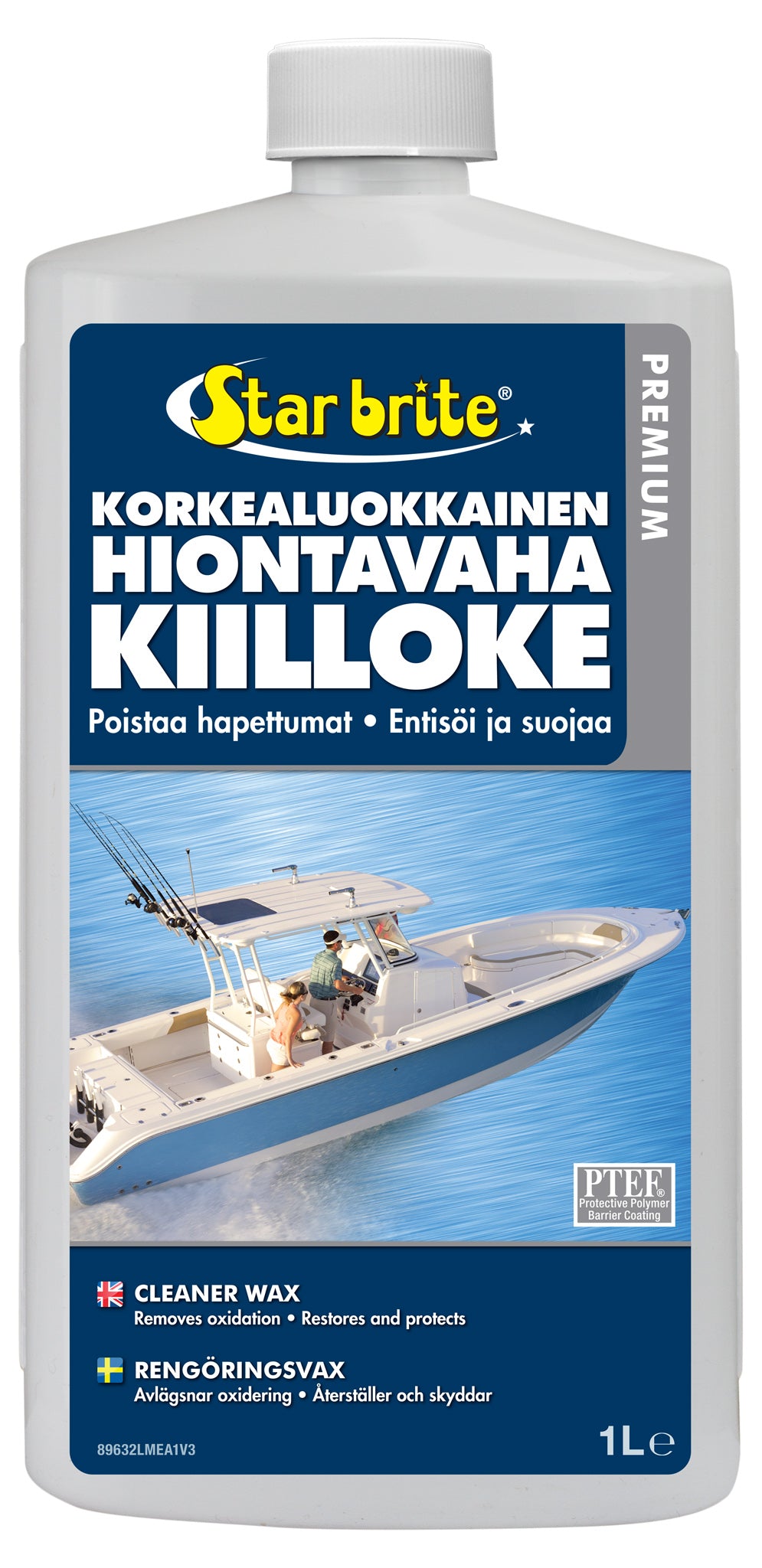 Star brite Korkealuokkainen hiontavaha/kiilloke PTEF 1L