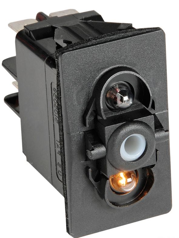 Katkaisija ON-OFF-(ON) tupla LED
