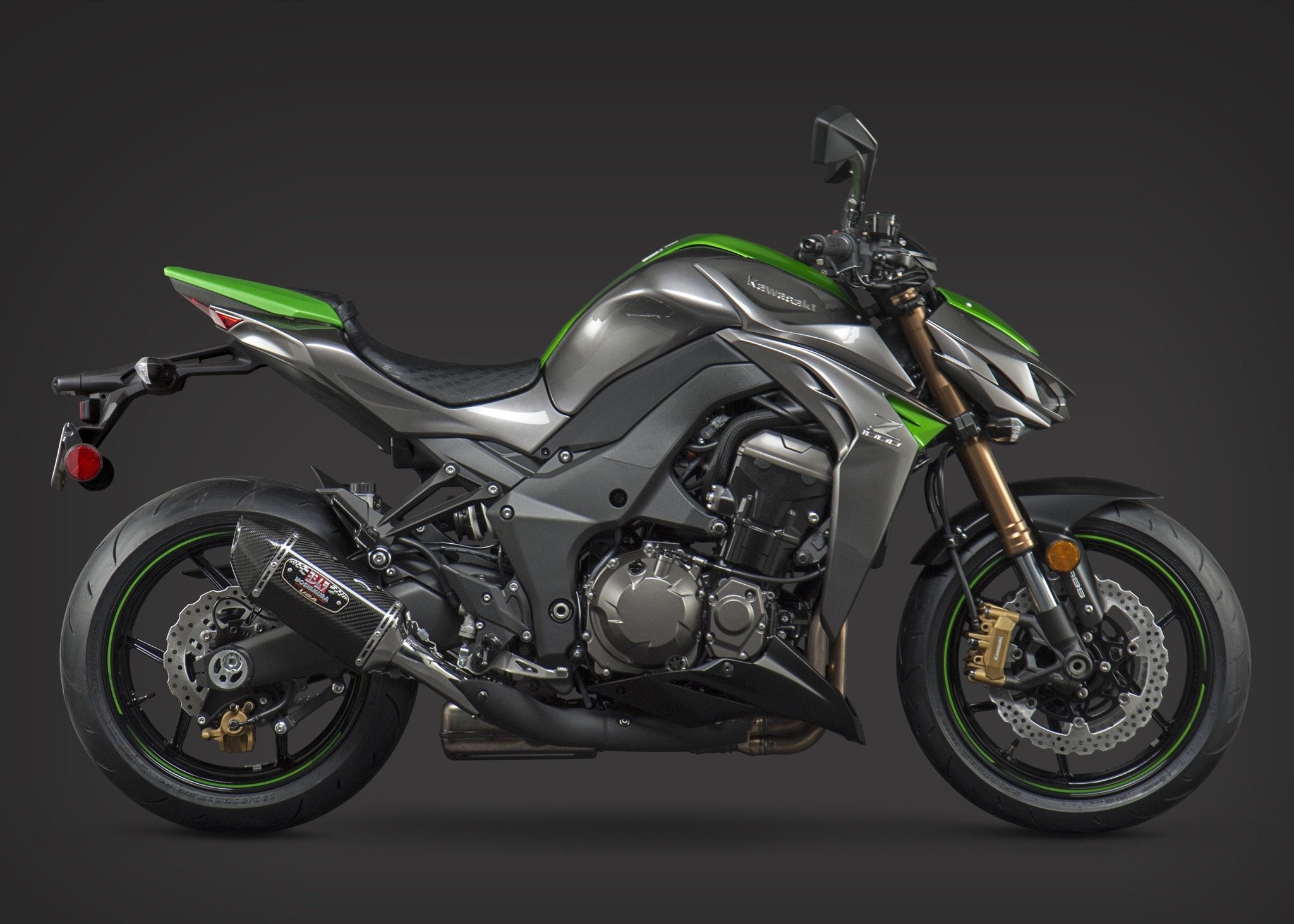 Yoshimura Slip-On Kawasaki Z1000 2014-16 Signature R-77 So Ss-Cf-Cf Dual