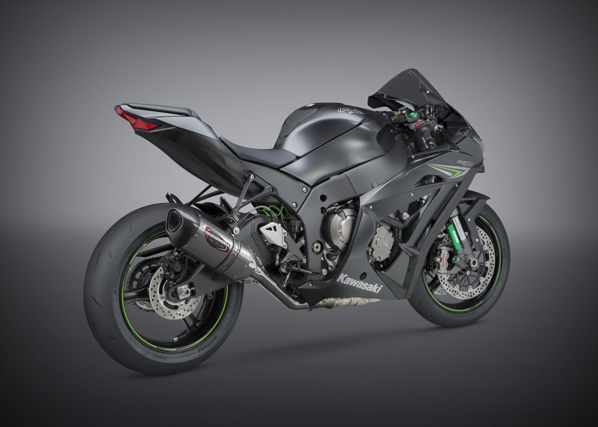 Yoshimura 3/4 System Exhaust Kawasaki Zx-10R/Rr 2016-20 Race Alpha 3Qtr Ss-Ss-Cf