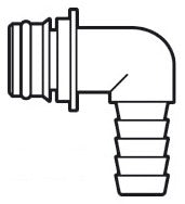 Liitin 90° Ø19mm
