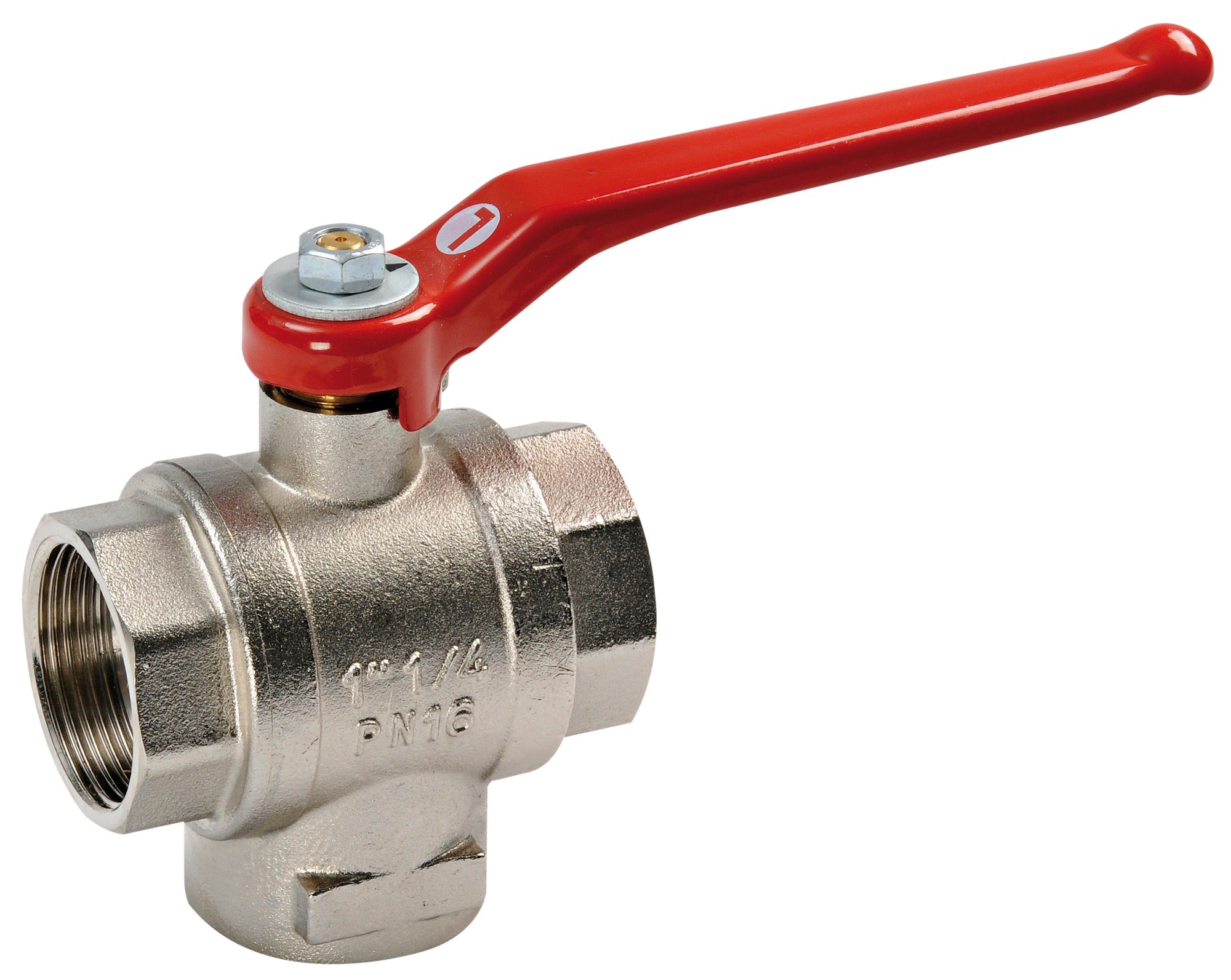 Ball ball brass 3-way 1/2" L