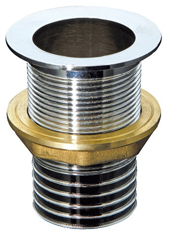 Läpivienti pohjatulpalle 35mm kromattu messinki