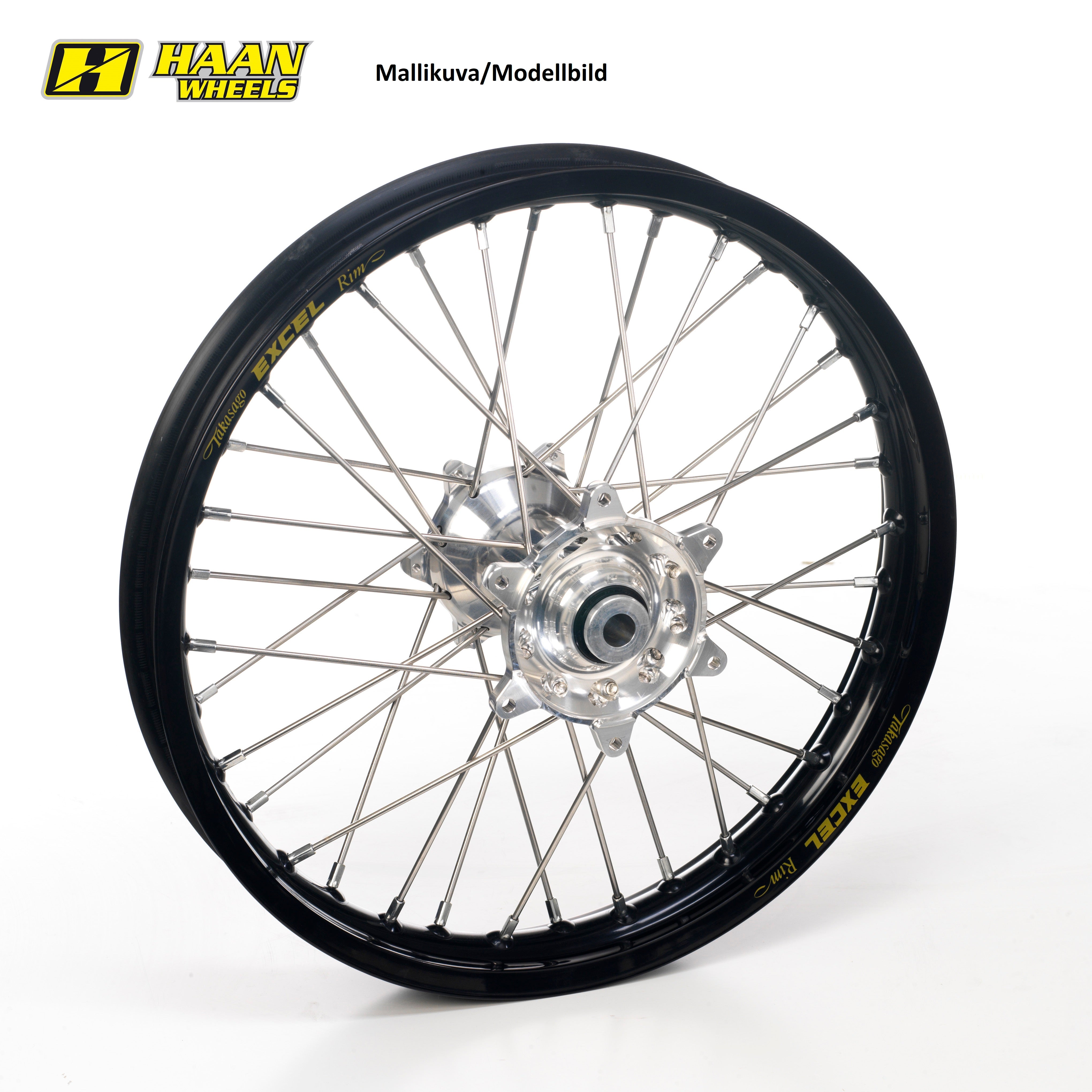 Haan wheel SX&SXF 03-14 /EXC MODELS 03-15 17-3,50 BLACK RIM/SILVER HUB