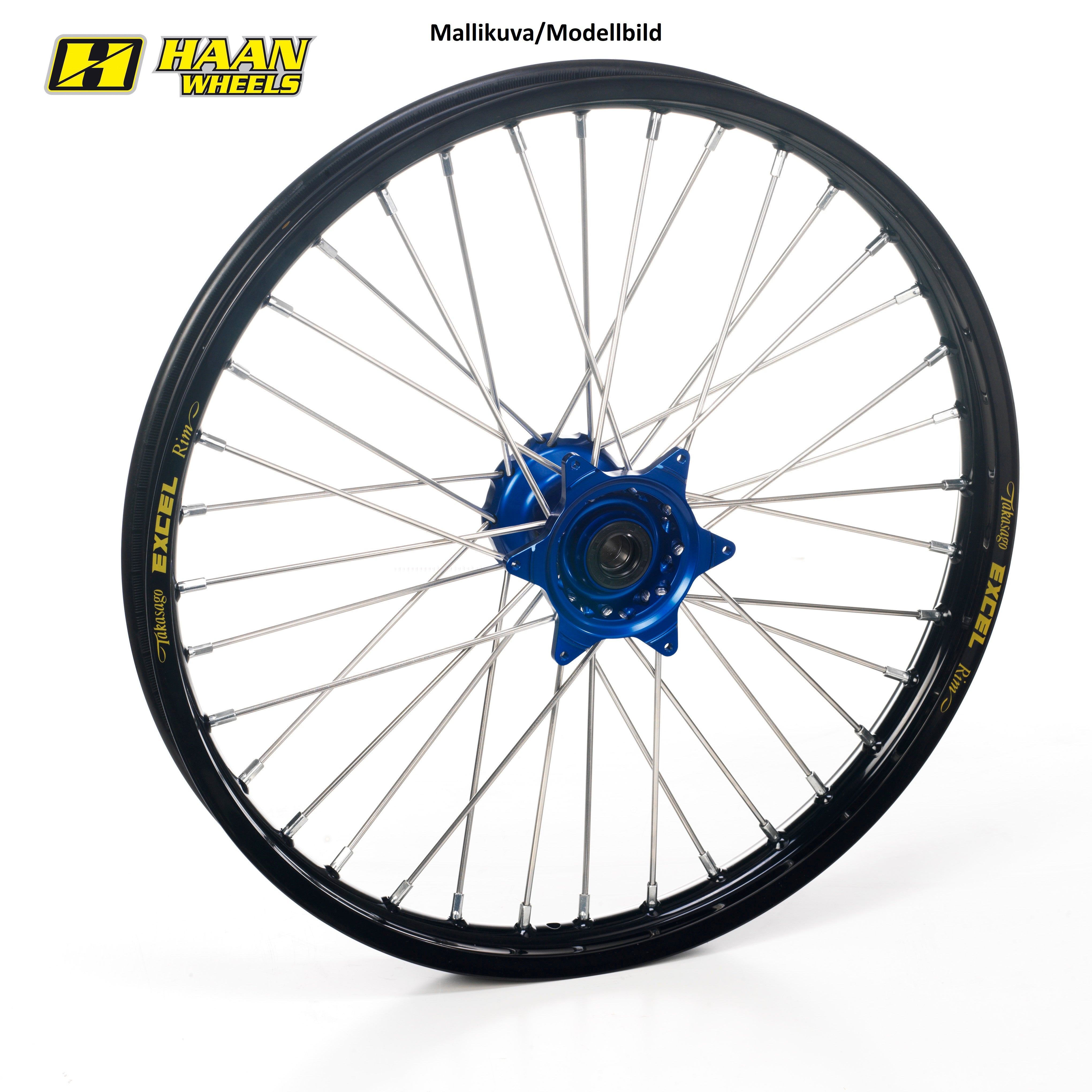 Haan wheel Husqvarna TC85 19-1,60 BLACK RIM/BLUE HUB/BLUE NIPPELS