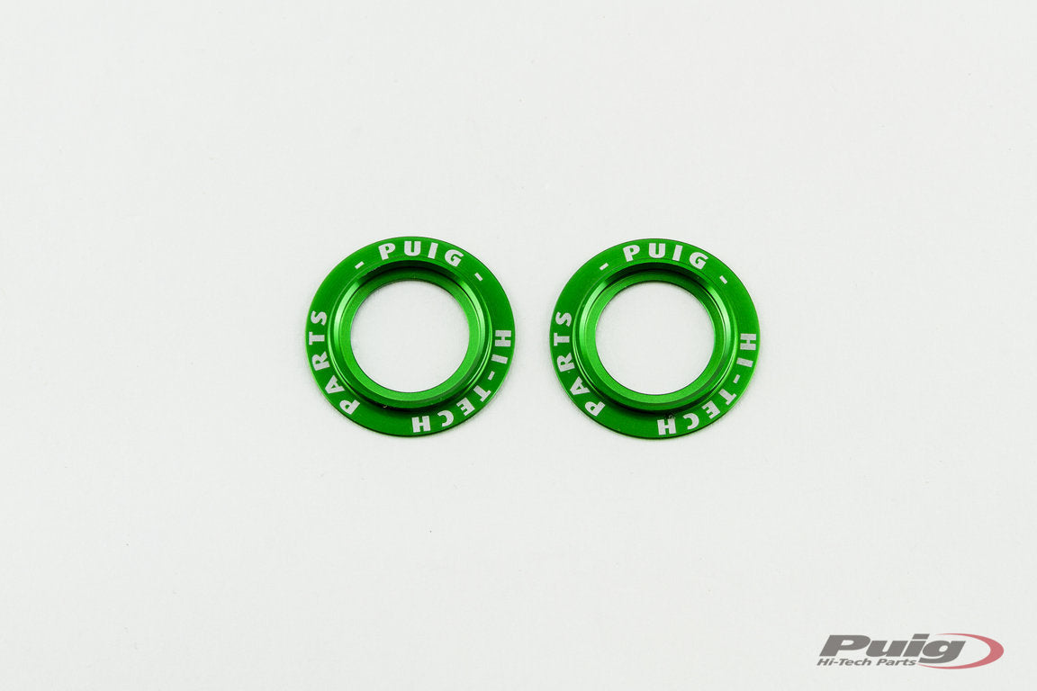 Puig set of green aluminium rings for PHB swing protector