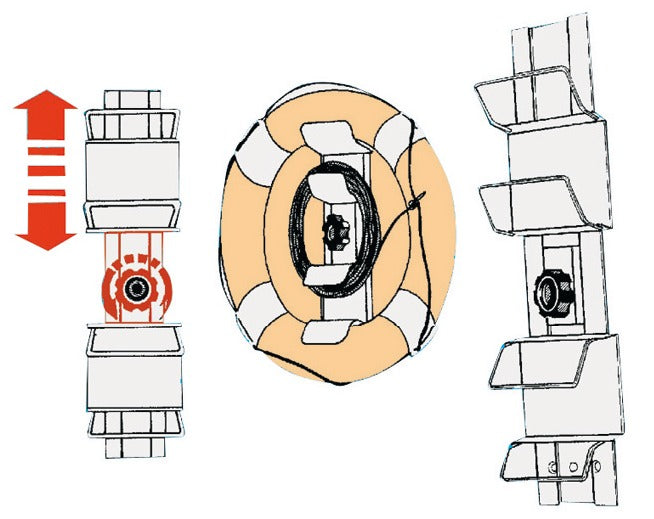 Osculati Lifebuoy adjustable rack