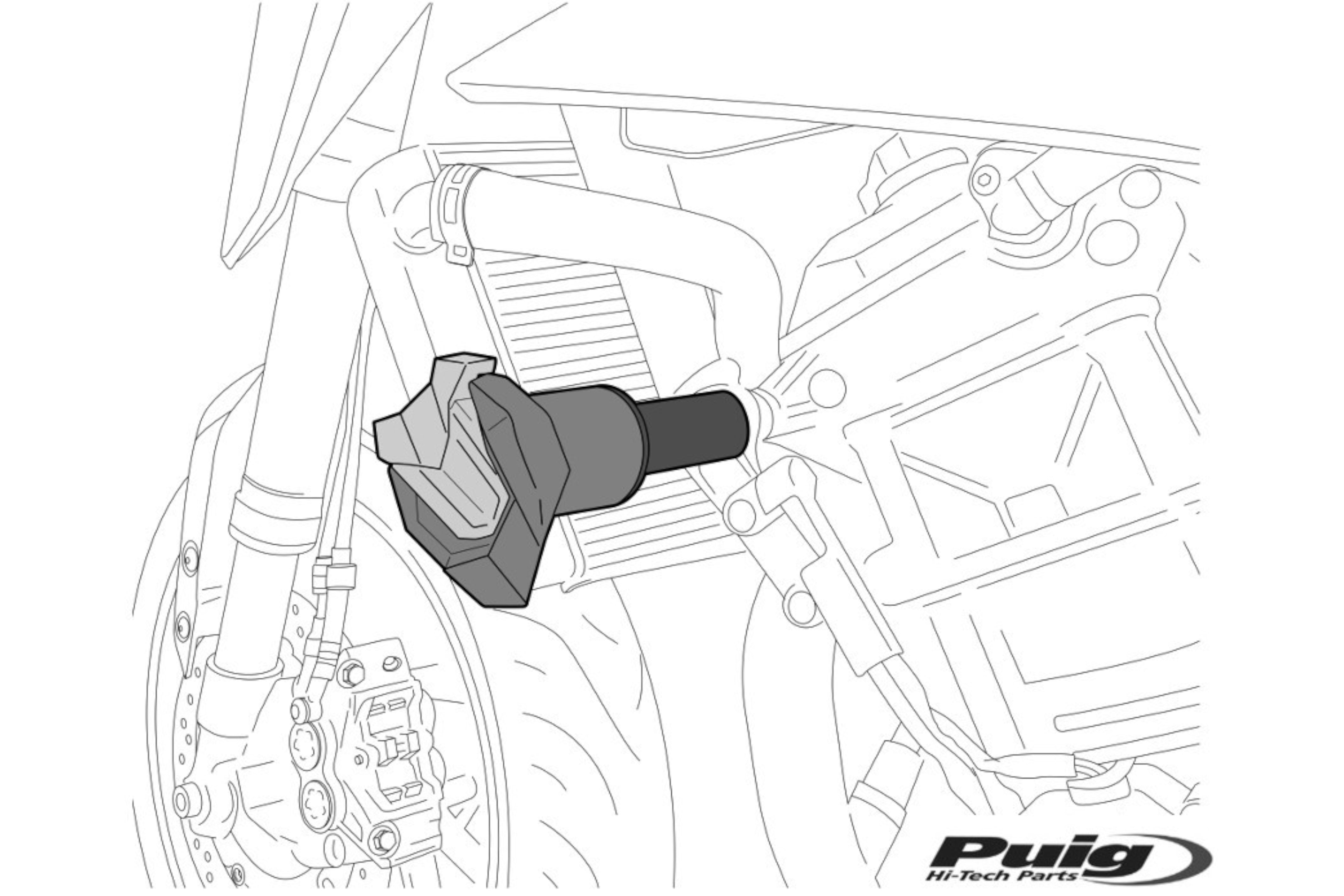 Puig Crash Pads R19 Honda CBR 600RR C/Black