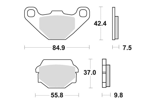 Sbs Jarrupalat Sintered Taakse