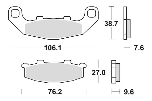 Sbs Jarrupalat Sintered Taakse
