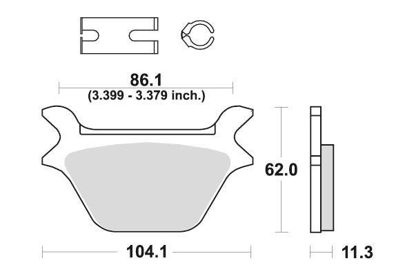 Sbs Jarrupalat Sintered Taakse