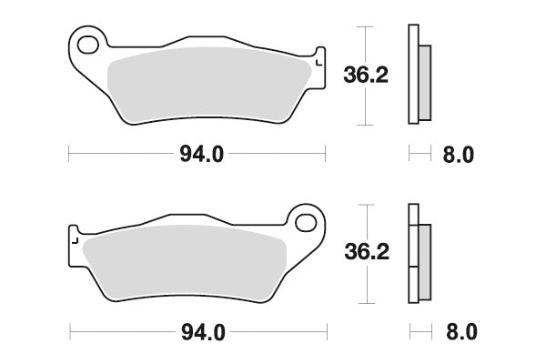 Sbs Jarrupalat Sintered Taakse