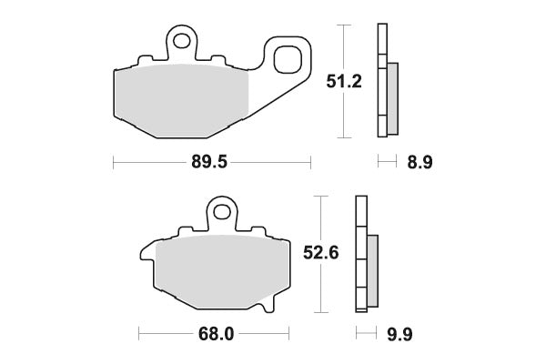 Sbs Jarrupalat Sintered Taakse