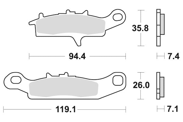 Sbs Jarrupalat Sintered Offroad