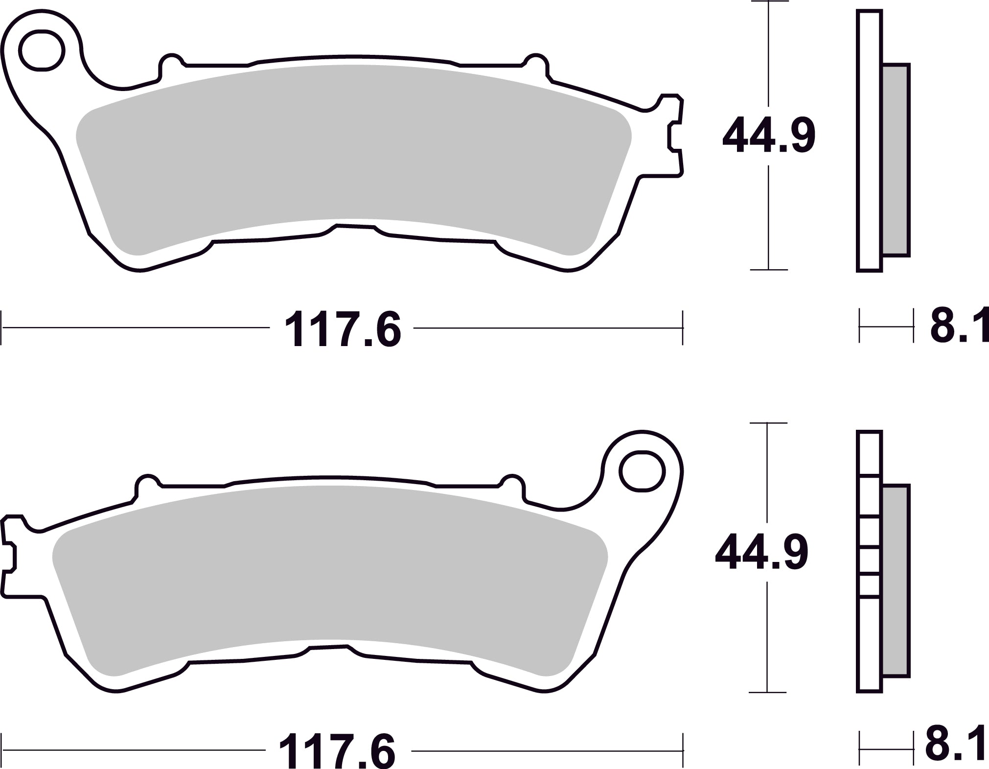 Sbs Jarrupalat Sintered Taakse