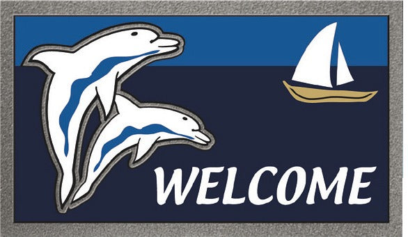 Kynnysmatto 40x68,Dolphins