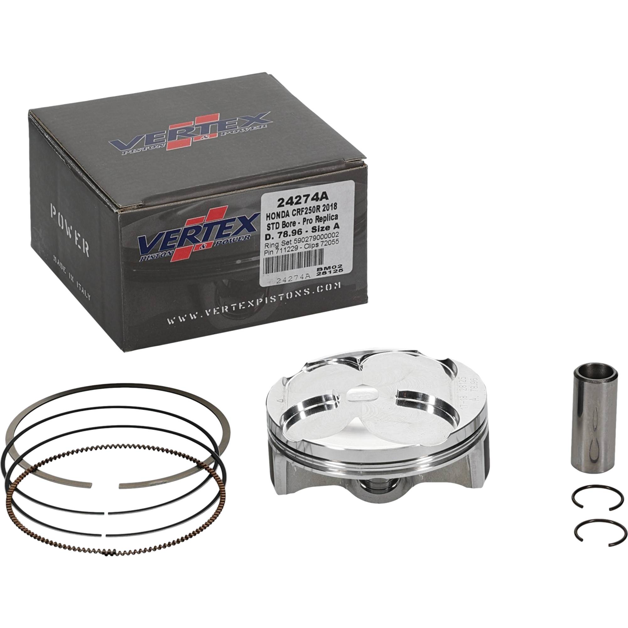 Vertex Piston kit HO CRF250R/RX Compr. 14,6:1 2018-19 78,97mm