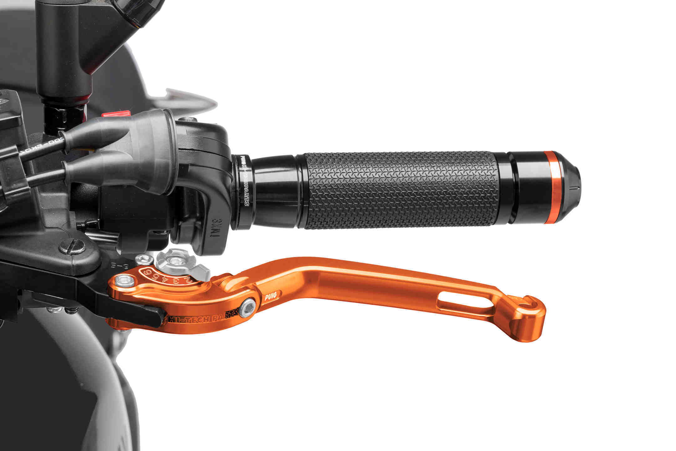 Puig Foldable Clutch Lever 16'C/Orange Selector C/Silve