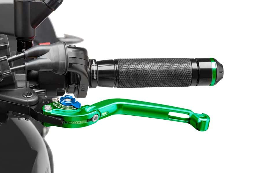 Puig Foldable Clutch Lever 16'C/Green Selector C/Blue