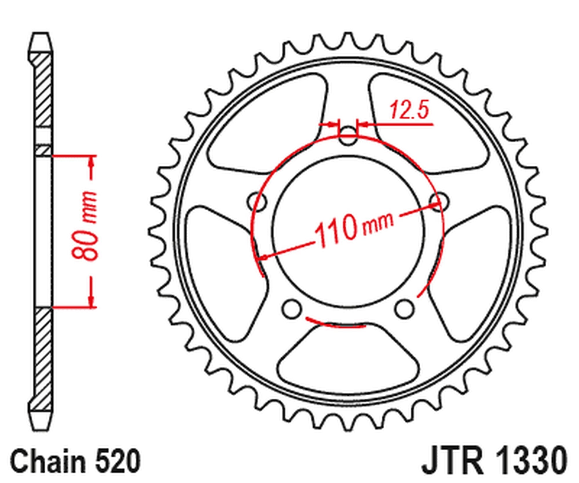 JT Takaratas ZBK - Musta Zinc JTR1330.45ZBK