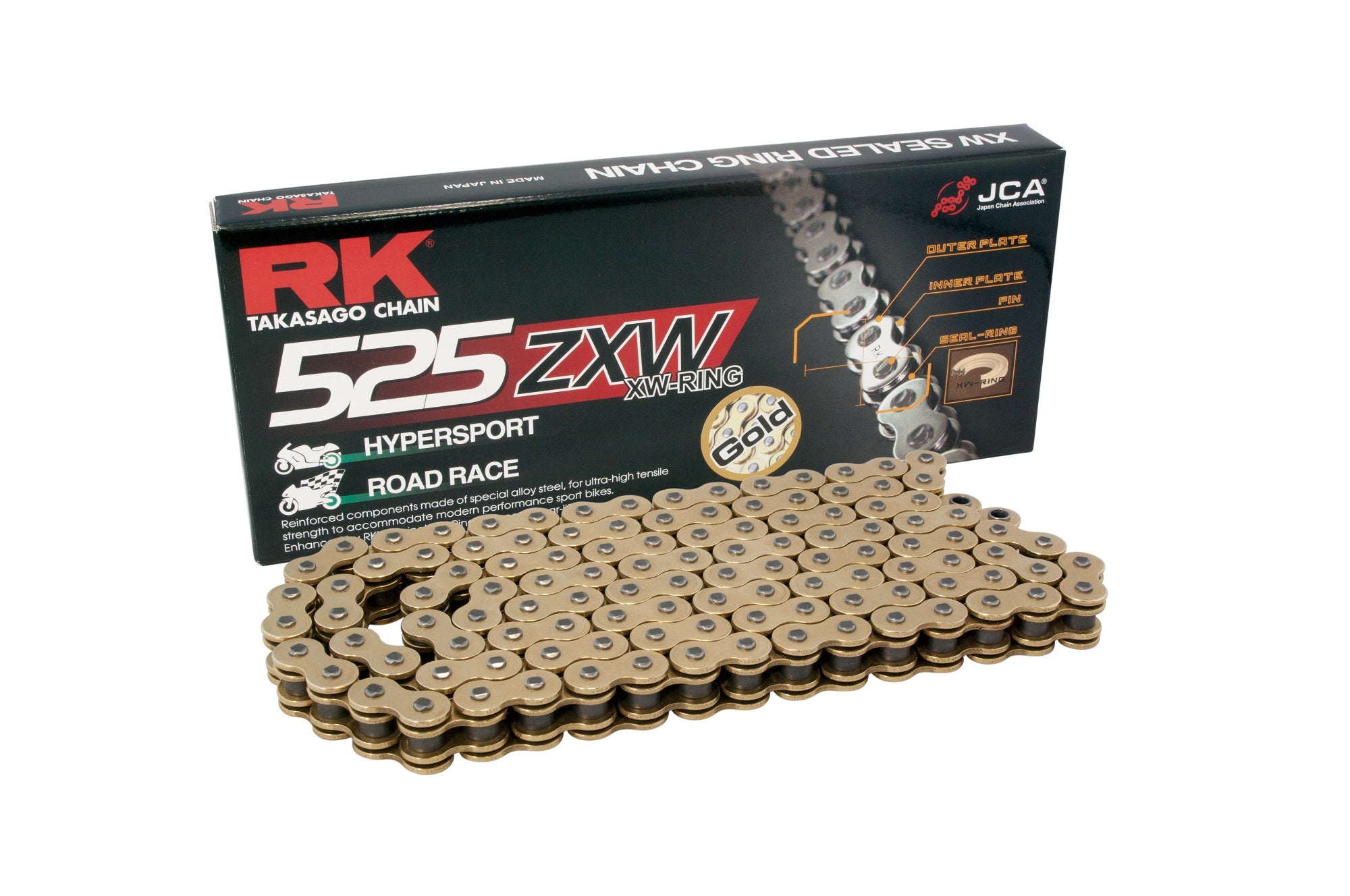 RK GB525ZXW XW-rengasketju +CLF (niittil.)