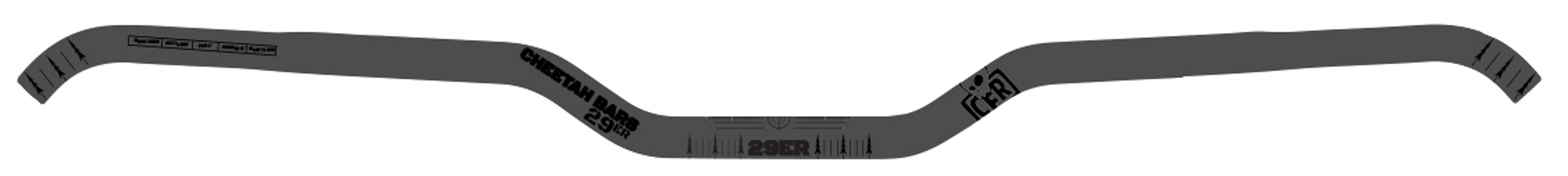 CFR 29er Ohjaustanko, 1" 7/8 Harmaa/Musta