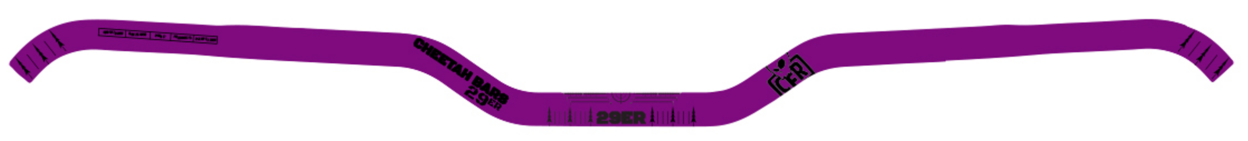 CFR 29er Ohjaustanko, 1" 7/8 Lila/musta