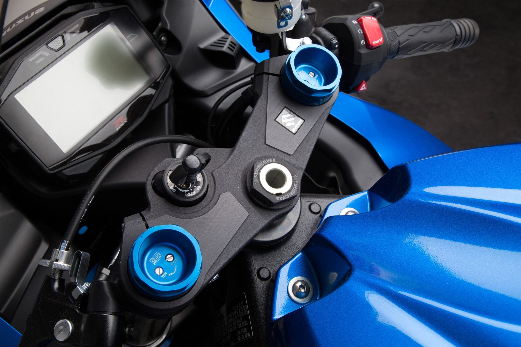 Yoshimura Suzuki Gsx-R1000 2009-20 Blue Fork Tube Extender Caps