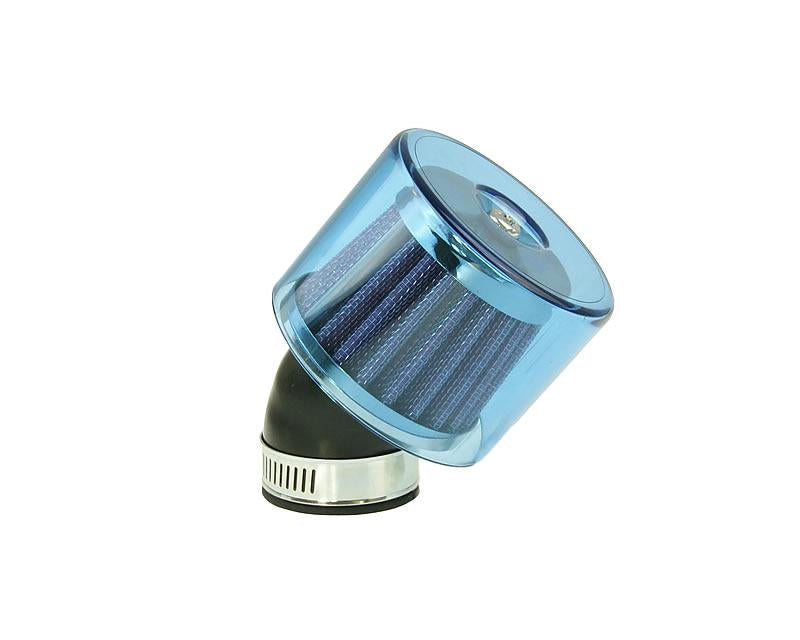 Ilmasuodatin, Air-System, Sininen, Kiinitys Ø 35mm, 45° (Ø 70mm x p. 55mm)