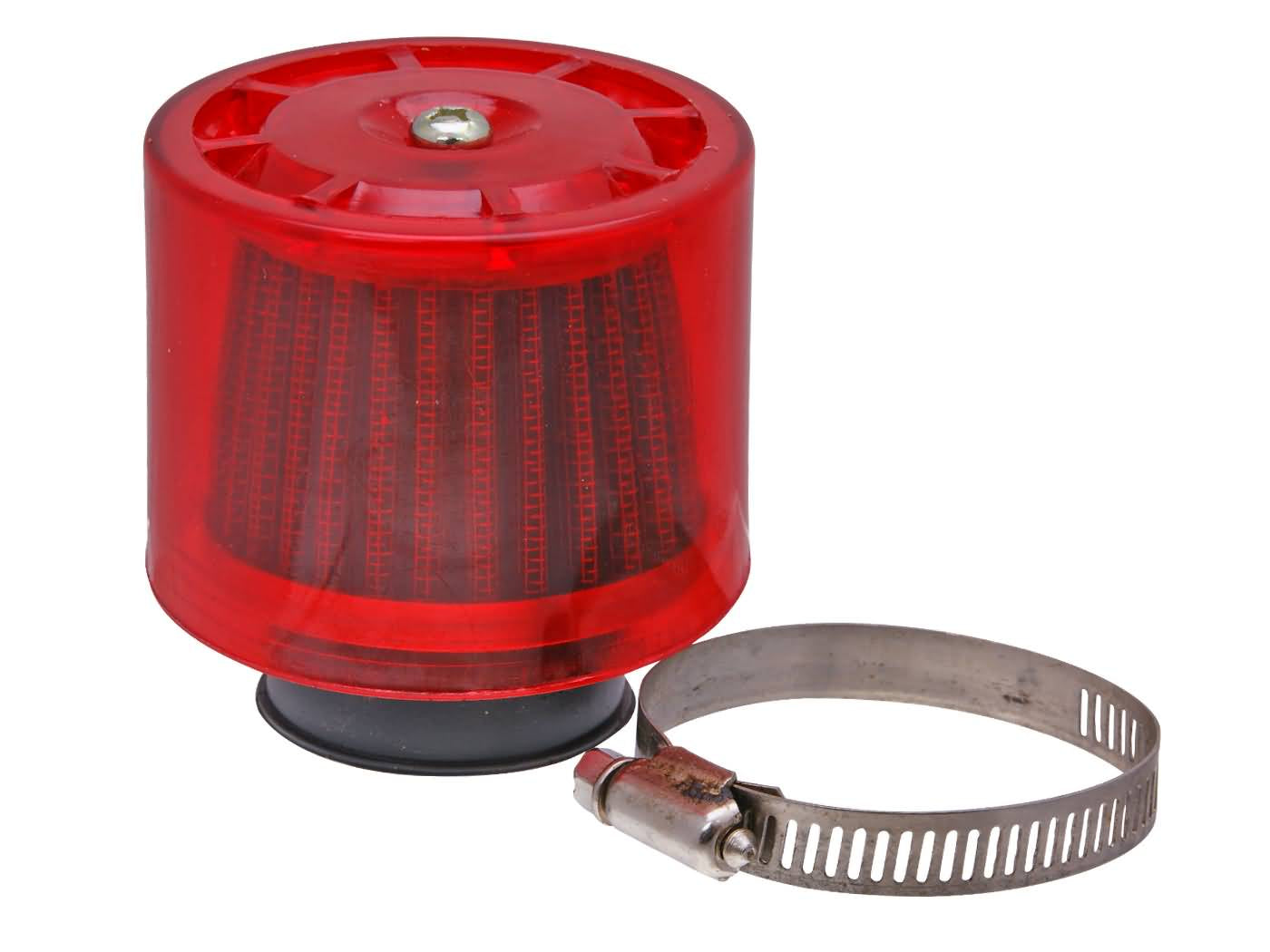 Ilmasuodatin, Air-System, Punainen, Kiinitys Ø 38mm (Ø 70mm x p. 55mm)
