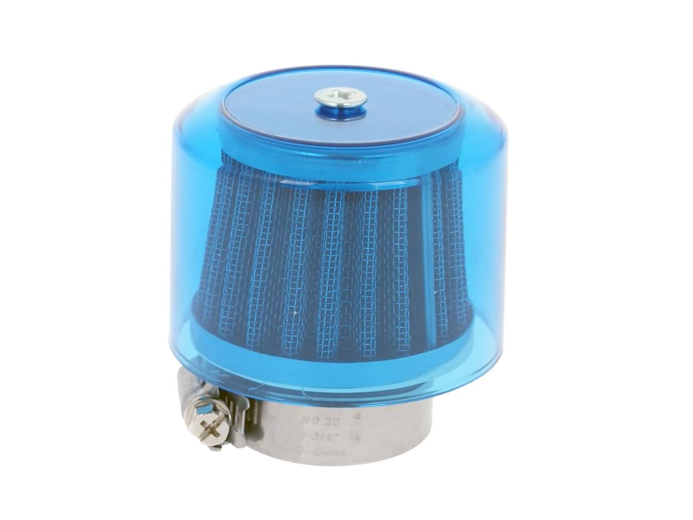 Ilmasuodatin, Air-System, Sininen, Kiinitys Ø 38mm (Ø 70mm x p. 55mm)
