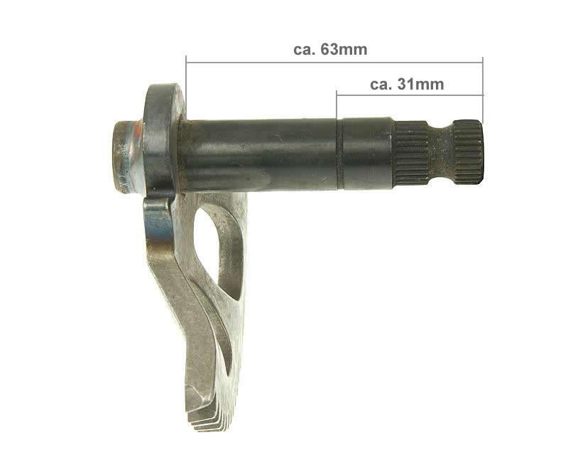 Käynnistyspolkimen aksila, 63mm, CPI- / Keeway-skootterit 2-T