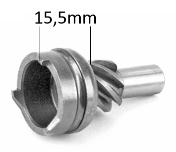 Käynnistimen ratas, Peugot-skootteri 2-T, Mikuni, 15,5mm