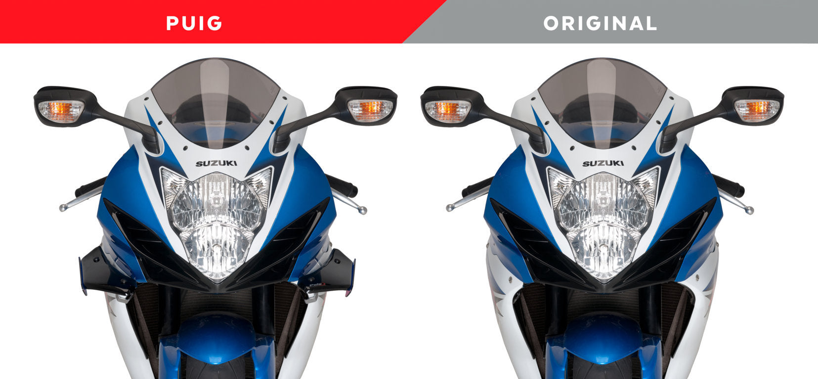 Puig Downforce Sport Side Spoilers Suzuki Gsx-R600/750 11'- Black