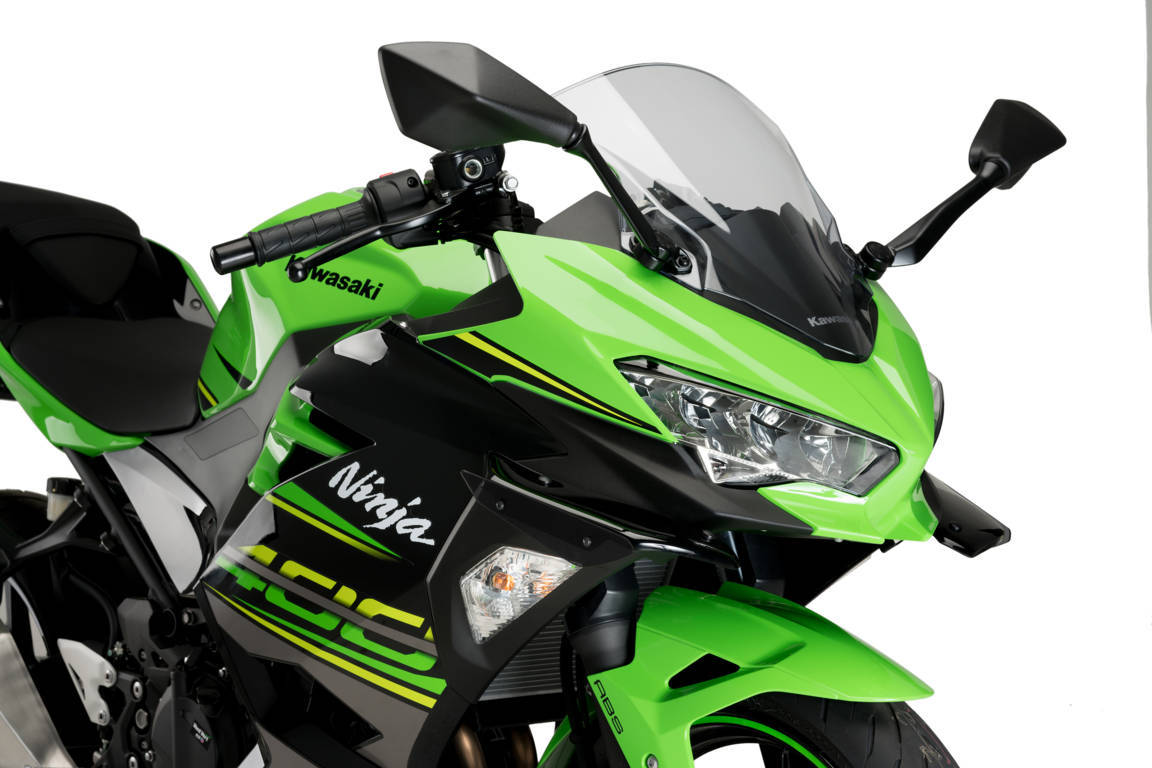 Puig Downforce Spoilers Forkawasaki Ninja 400 C/Black