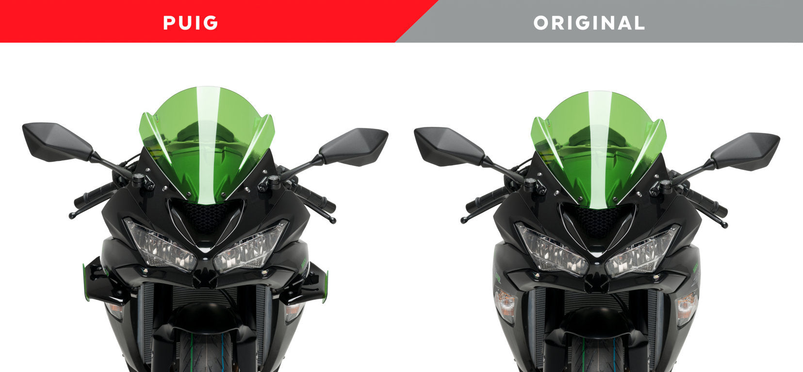Puig Downforce Spoilers Forkawasaki Zx-6R 18' C/Black