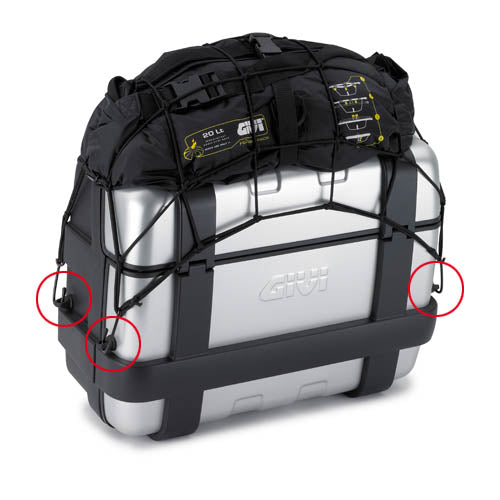Givi Four rings kit for T10N elastic net anchor