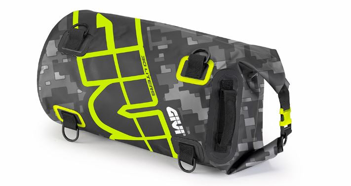 Givi EA114CM Vedenpitävä laukku 30lt musta/harmaa/keltainen