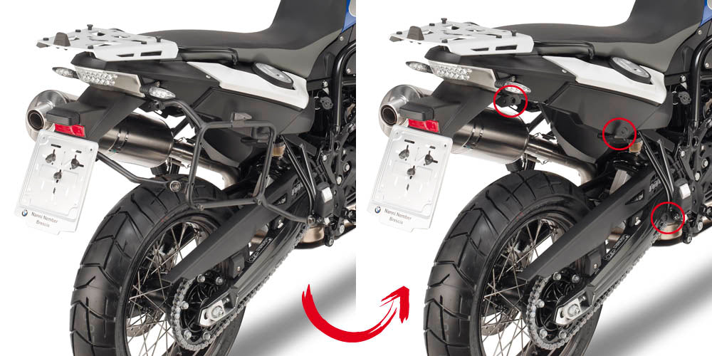 Givi Rapid release tubular side-case holder for MONOKEY® cases BMW