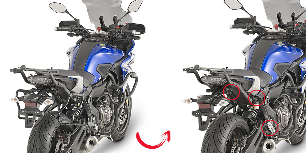 Givi Putkisivutelineet Rapid release V35-laukuille MT-07 Tracer 2016-