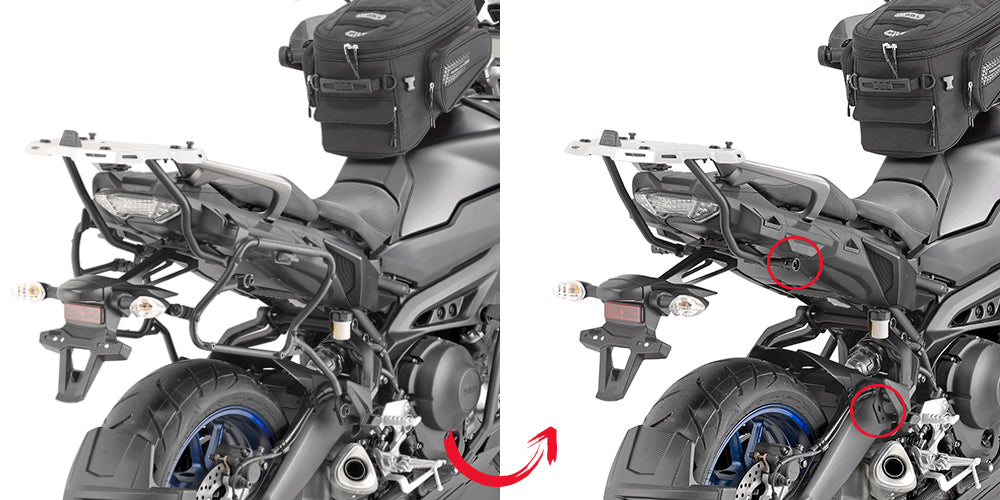 Givi Putkisivutelineet Rapid release V35-laukuille Tracer 900/Tracer 900 GT (18)