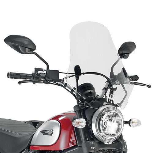 Givi Spoileriplexi kirkas 48 x 43,5 cm Ducati Scrambler 400 (16), 800 (15-16)